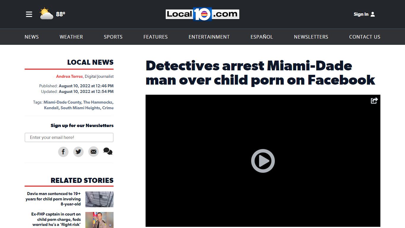 Detectives arrest Miami-Dade man over child porn on Facebook
